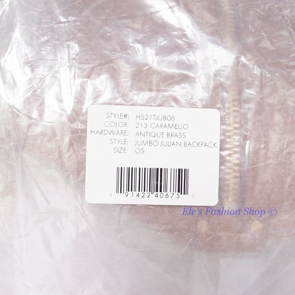 ❤️ NWT Rebecca Minkoff Julian Jumbo Leather Backpack Caramello Brown AUTHENTIC main image 9
